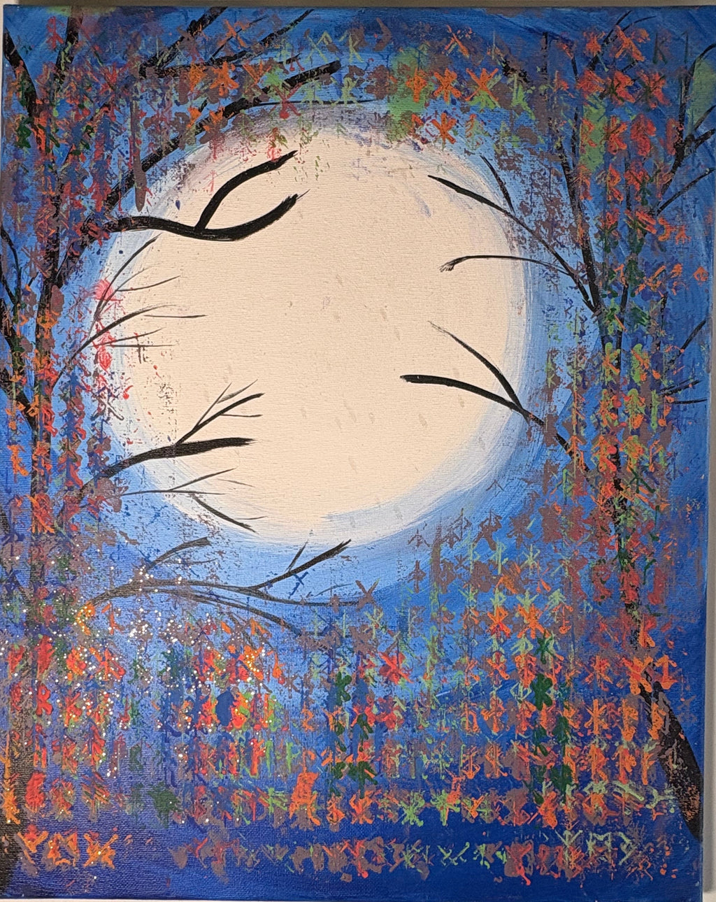 Twin Moons – Original Lunar Diptych Painting (Set of 2)