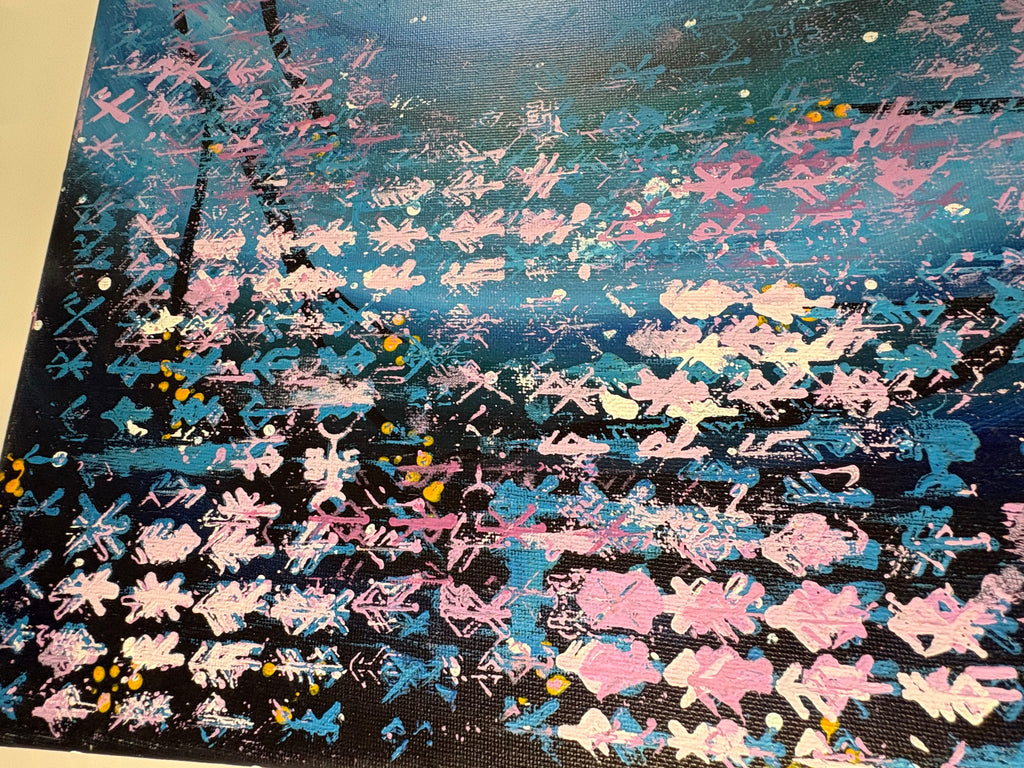 Twin Moons – Original Lunar Diptych Painting (Set of 2)