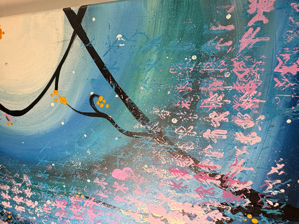 Twin Moons – Original Lunar Diptych Painting (Set of 2)