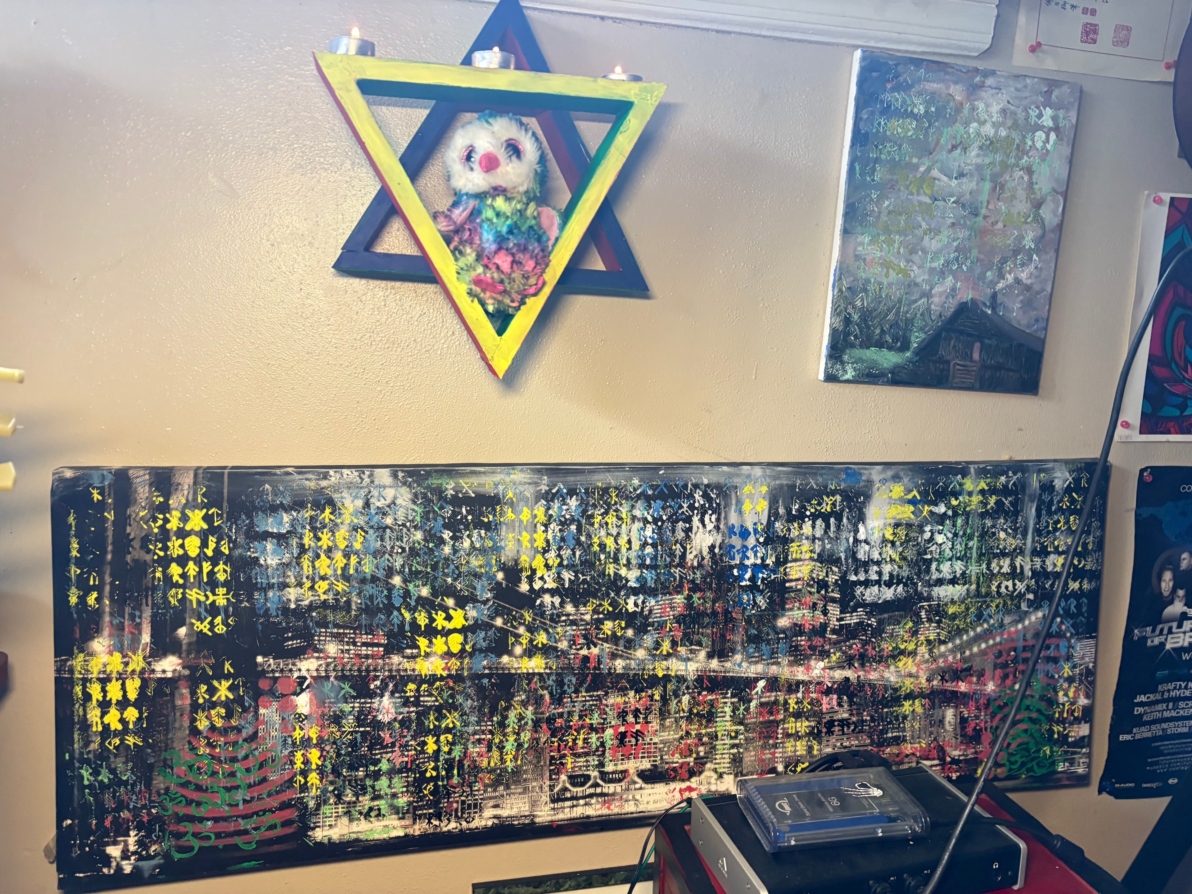 Hexagram Wall Shelf - Elemental Series