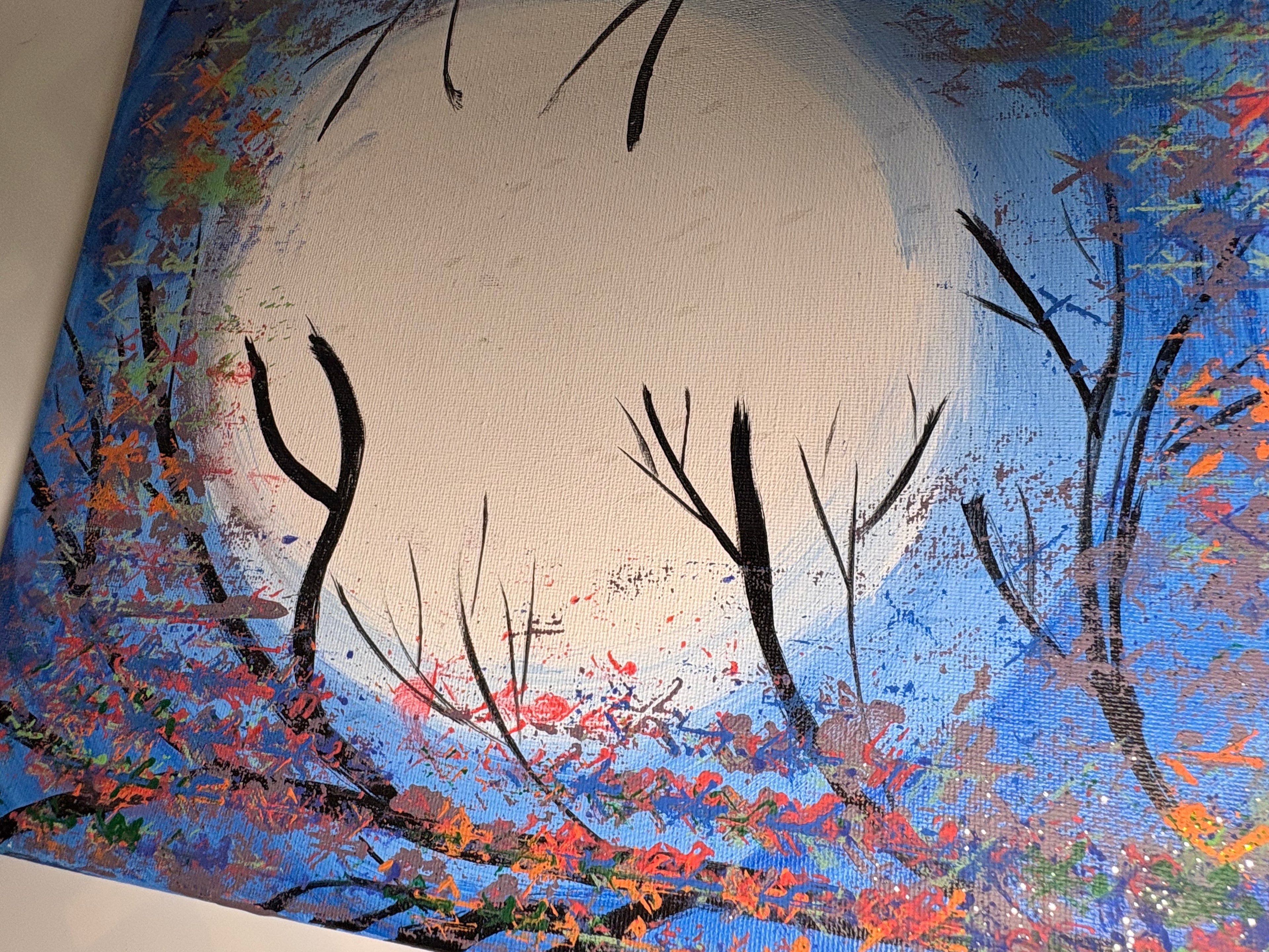 Twin Moons – Original Lunar Diptych Painting (Set of 2)